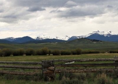 Dramatic - Fence & Mountains