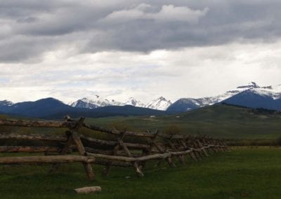 Agriculture - Fence & Mountain