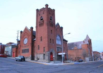 Urban Scapes - Street & Large Brick Church